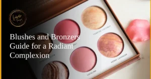 A palette featuring blushes and bronzers in warm and glowing tones.