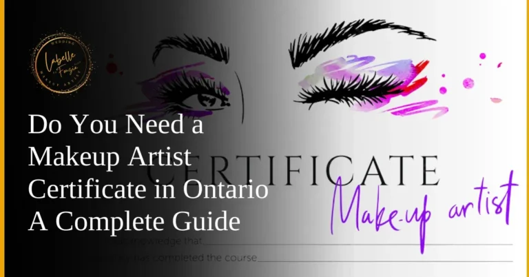 Official makeup artist certificate with artistic embellishments.