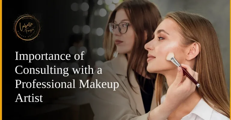 A makeup artist applying a perfect touch of highlighter on a client’s cheekbone.
