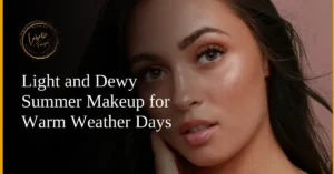 A fresh-faced woman with glowing, natural makeup, perfect for summer.