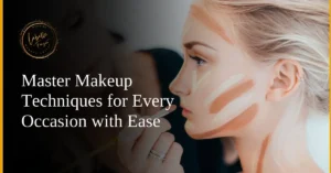 A professional makeup artist applying contour makeup to a model’s face, showcasing techniques for every occasion.