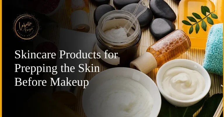 Natural skincare products, including creams, oils, and spa accessories, ideal for preparing skin for makeup.